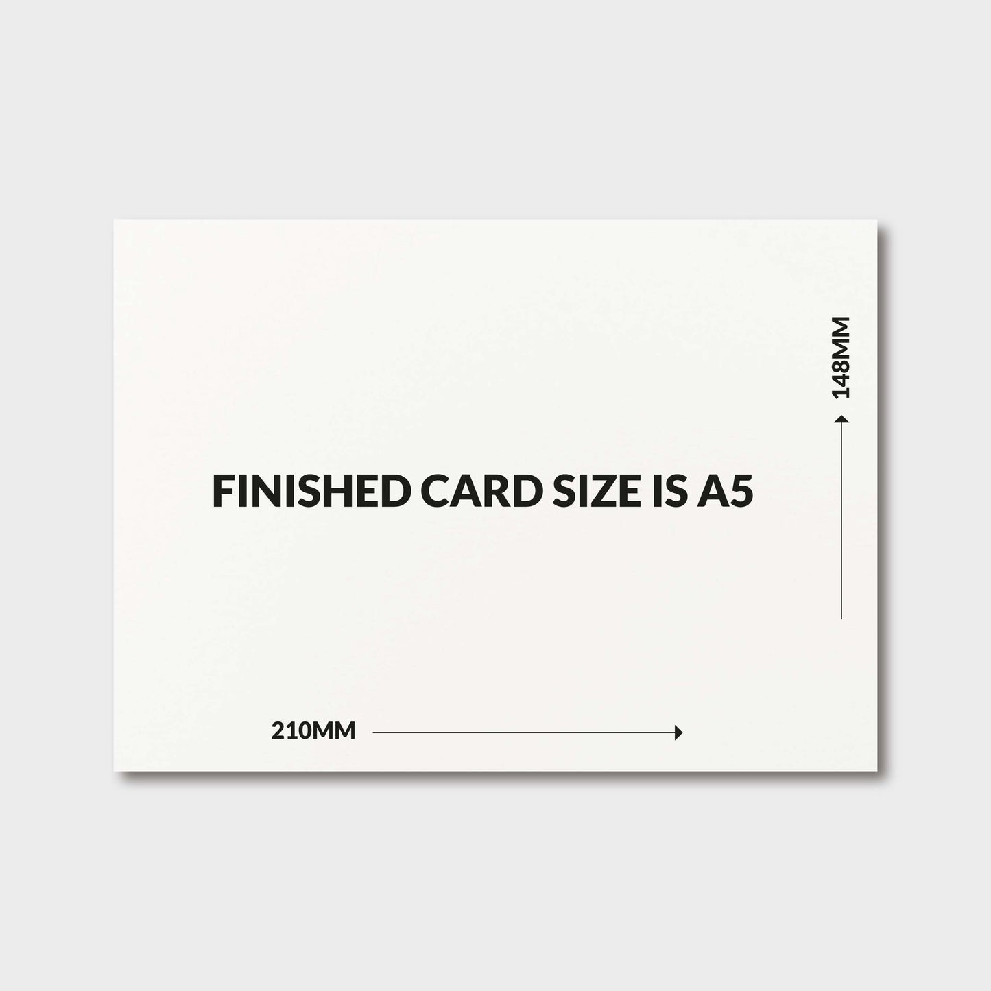 Dimensions of 21st Birthday card are 210 millimetres width and 148 millimetres height